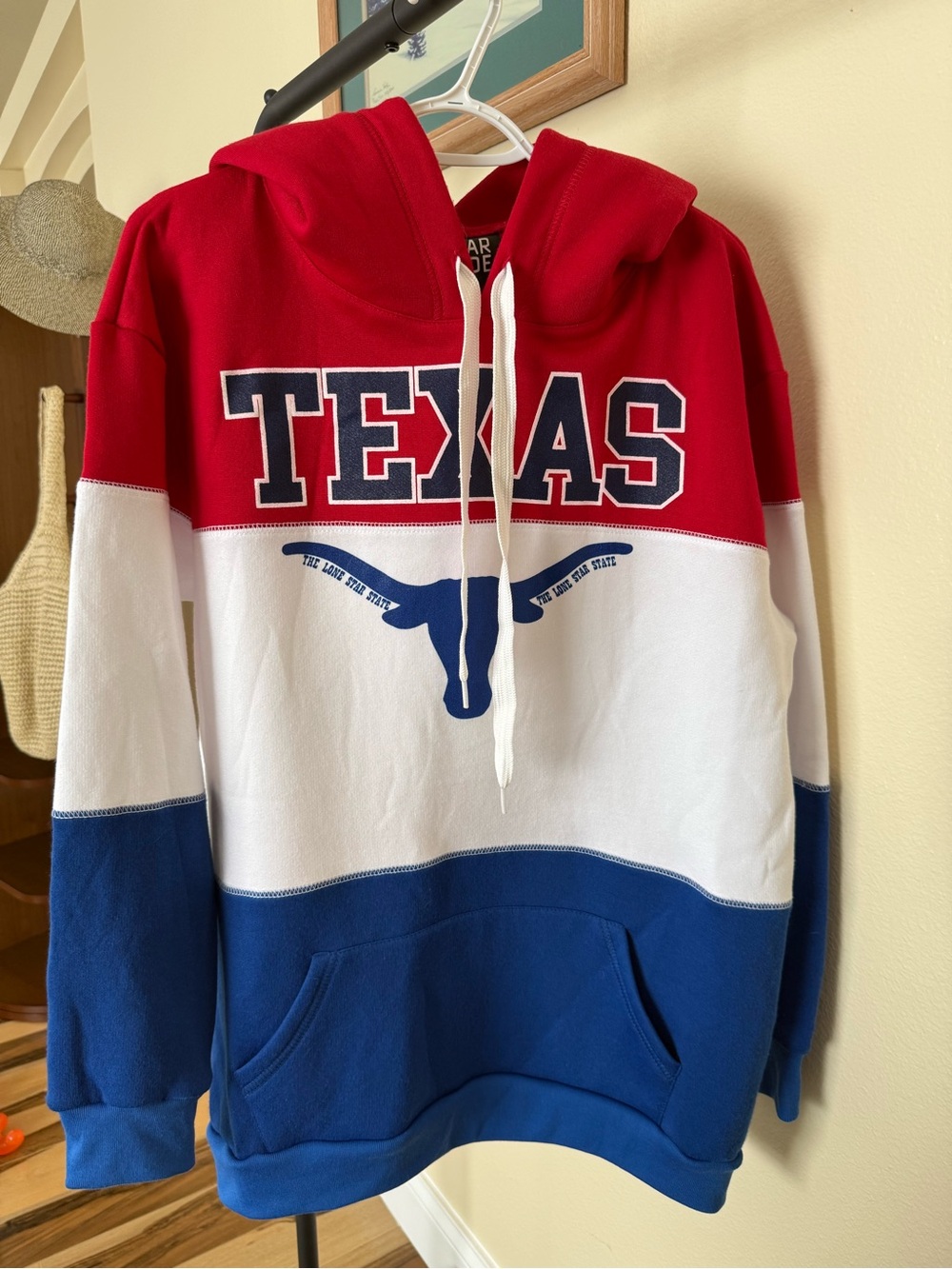 Texas Colorblock Hooded Sweatshirt - Red/White/Blue